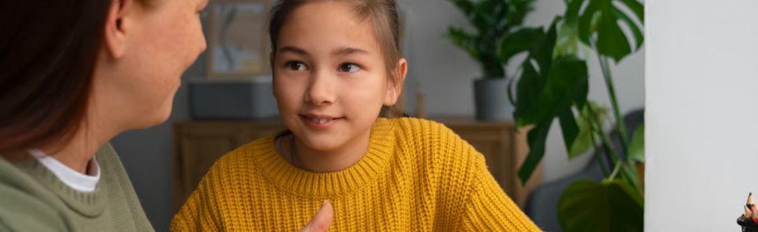 親子の会話の様子